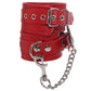 Vegan Leather Wrist Cuffs in Red