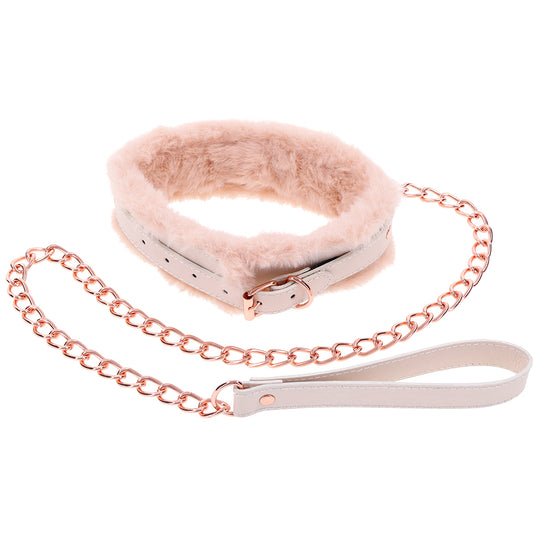 S&M Peaches 'n CreaMe Fur Collar and Leash