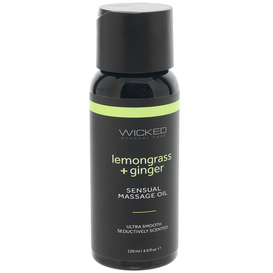 Sensual Massage Oil 4oz/120ml in Lemongrass & Ginger