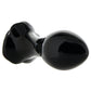 Crystal Glass Rose Plug in Black