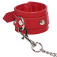 Vegan Leather Wrist Cuffs in Red