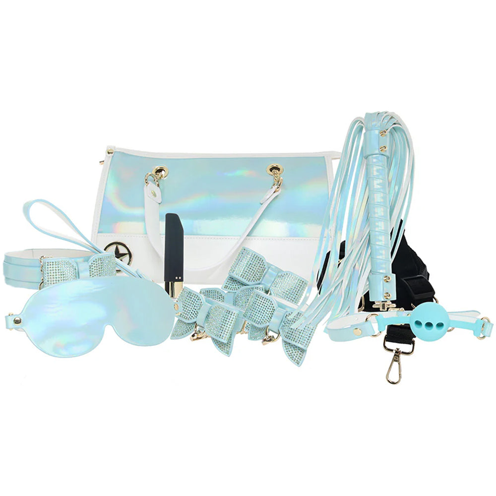 Ouch! Paris Collection Bondage Kit with Bag in Blue