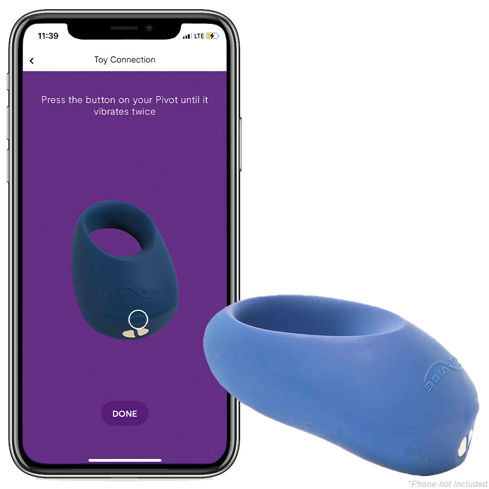 We Vibe Pivot Vibrating Silicone Ring in Navy PinkCherry Canada