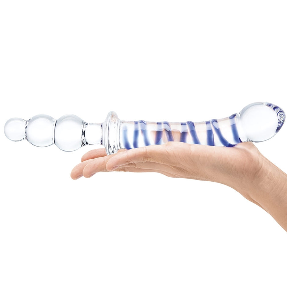 gl s Twister 10 Inch Dual Ended Glass Dildo