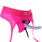 Ouch! Vibrating Pink Strap-on Garter Thong /L