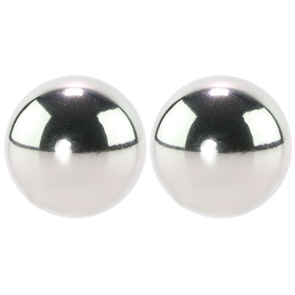 Metallic Weighted Steel Orgasm Balls in Silver PinkCherry Canada