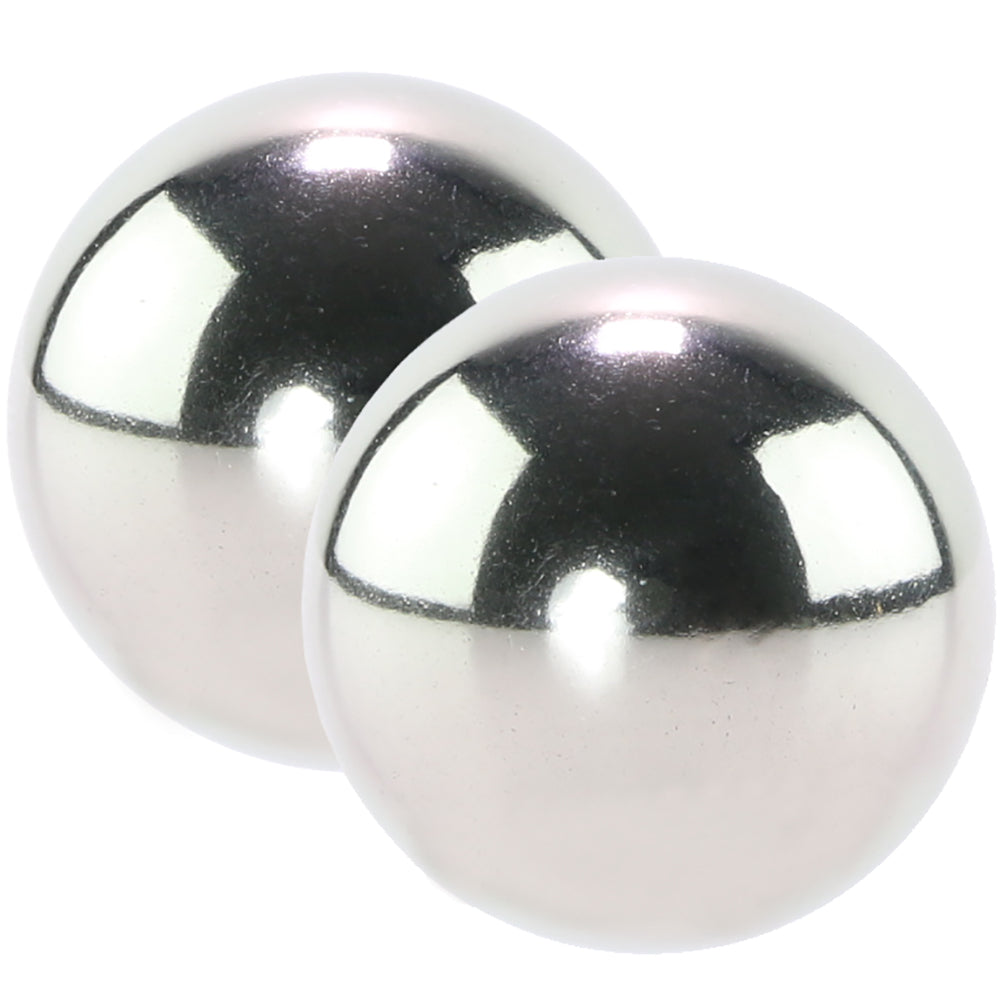 Metallic Weighted Steel Orgasm Balls in Silver PinkCherry Canada