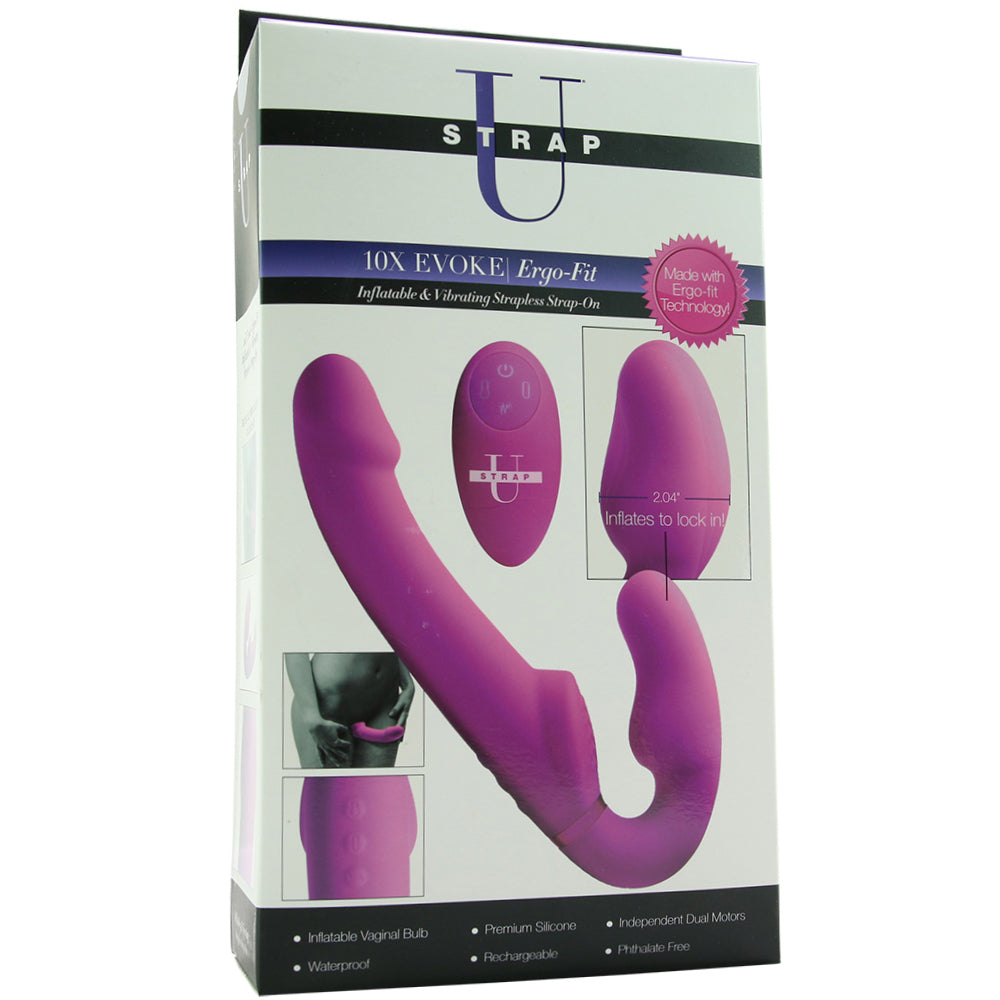 Evoke Vibrating Inflatable Strapless Strap On