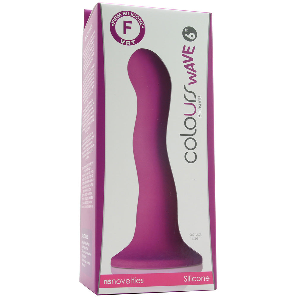 Colours Wave 6 Inch Silicone Dildo in Purple PinkCherry Canada