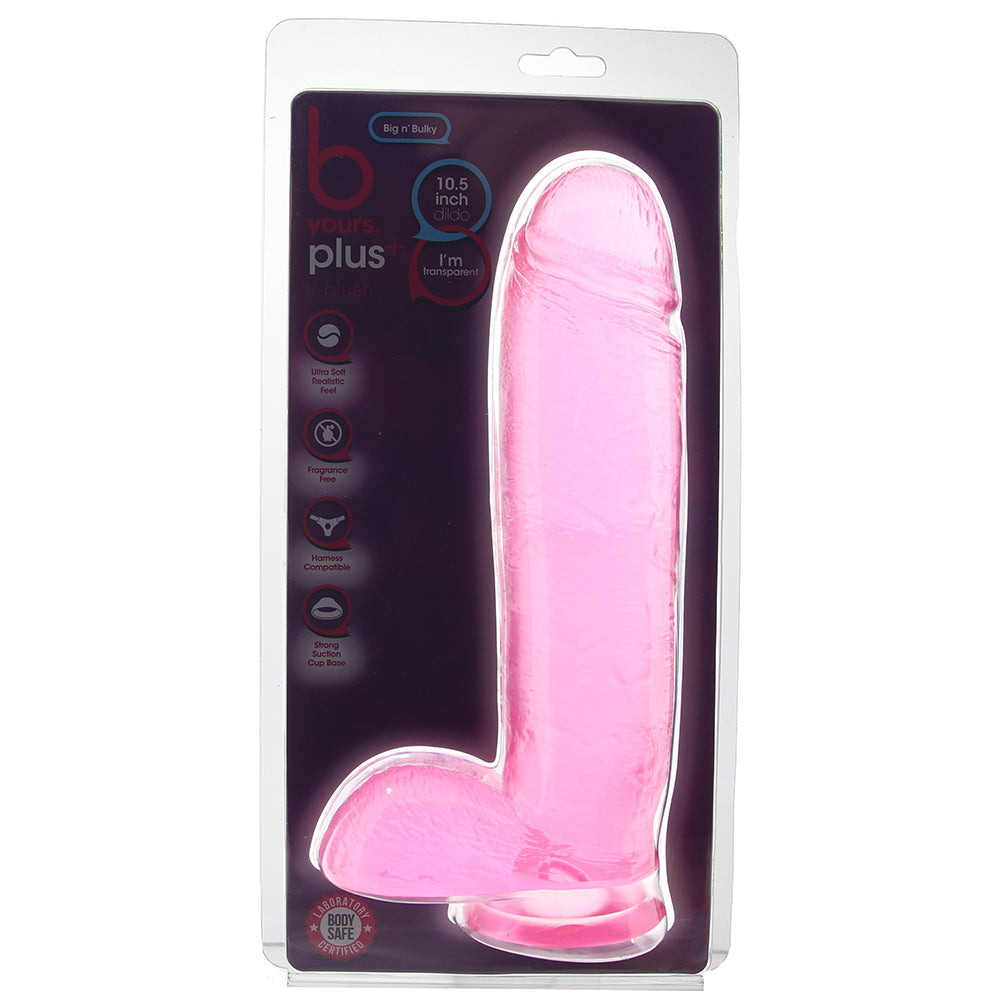 B Yours Plus Big n Bulky 10.5 Inch Ballsy Dildo in Pink