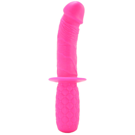 Silicone Grip G-Spot Thruster Dildo in Pink