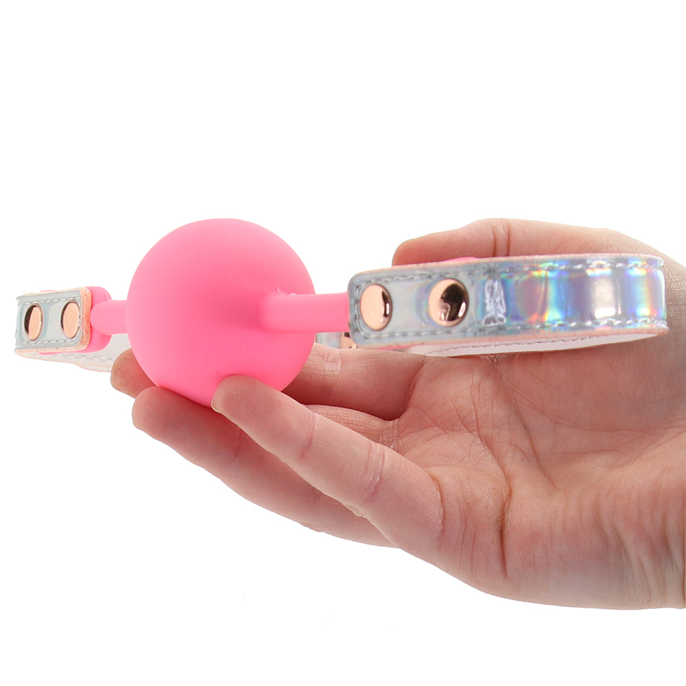 Cosmo Bondage Holographic Ball Gag PinkCherry Canada