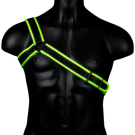 Ouch! Glow In the Dark Gladiator Harness /XL