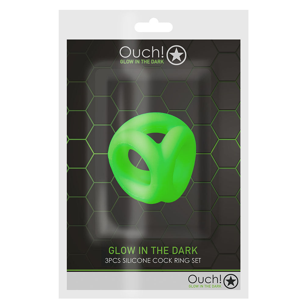 Ouch! Glow In The Dark Silicone Cock Ring & Ball Strap – PinkCherry Canada