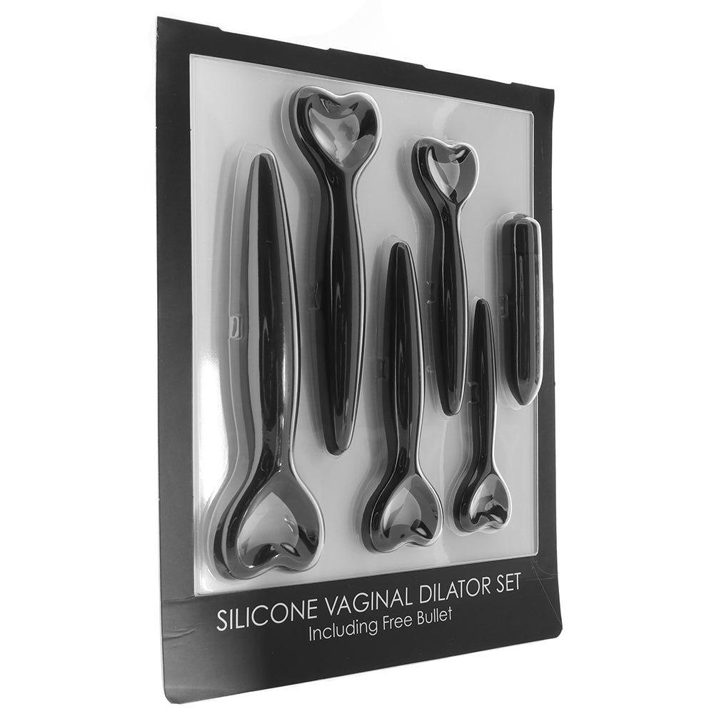 Ouch Silicone Vaginal Dilator Set and Bullet in Black