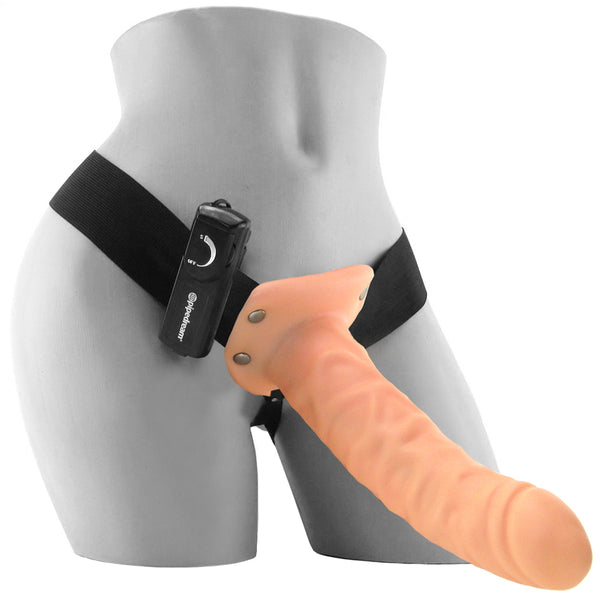 Fetish Fantasy 8 Inch Hollow Vibrating Strap On PinkCherry Canada